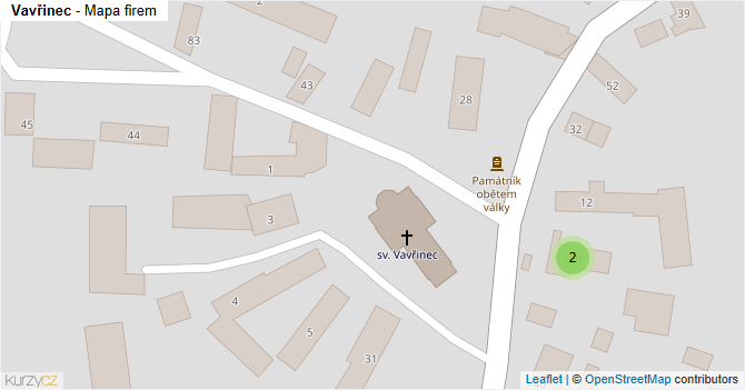 Vavřinec - mapa firem