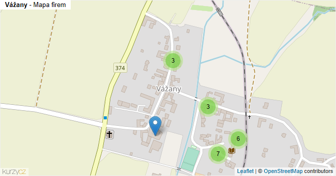 Vážany - mapa firem