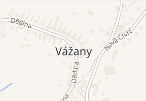 Vážany v obci Vážany - mapa části obce