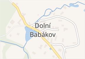 Dolní Babákov v obci Včelákov - mapa části obce
