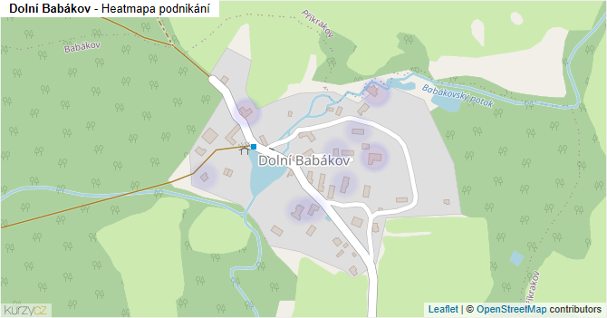 Dolní Babákov - mapa podnikání