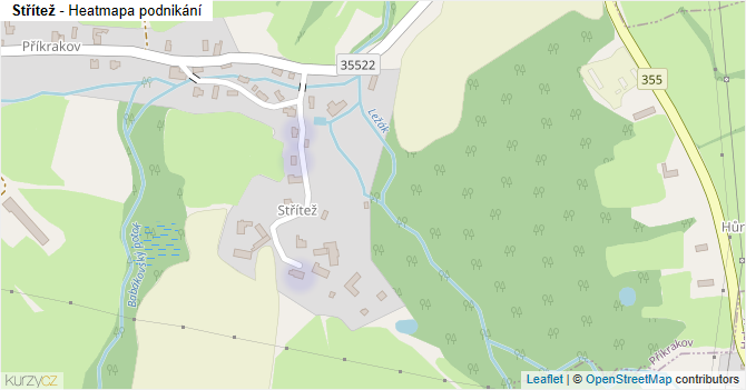 Střítež - mapa podnikání