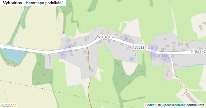 Vyhnánov - mapa podnikání