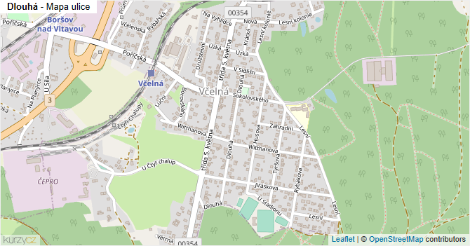 Dlouhá - mapa ulice