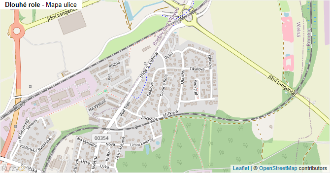 Dlouhé role - mapa ulice