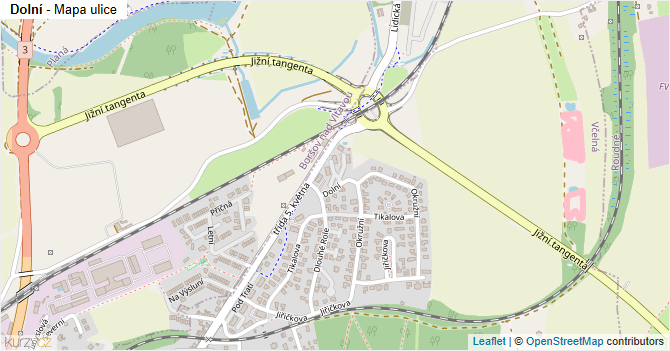 Dolní - mapa ulice