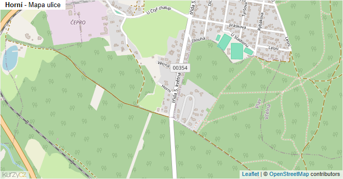 Horní - mapa ulice
