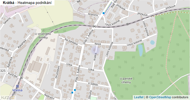 Krátká - mapa podnikání