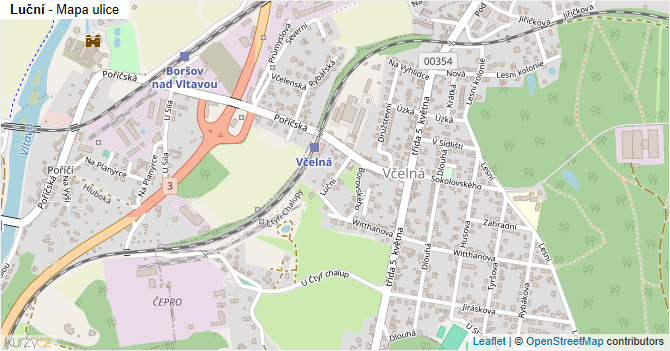 Luční - mapa ulice