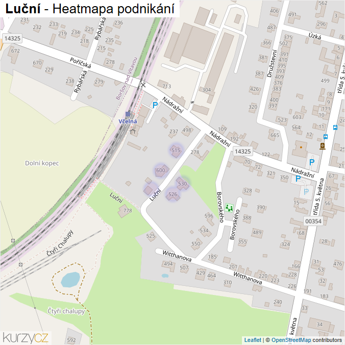 Mapa Luční - Firmy v ulici.