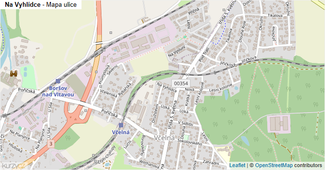 Na Vyhlídce - mapa ulice