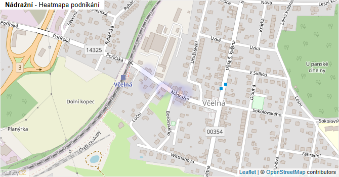 Nádražní - mapa podnikání