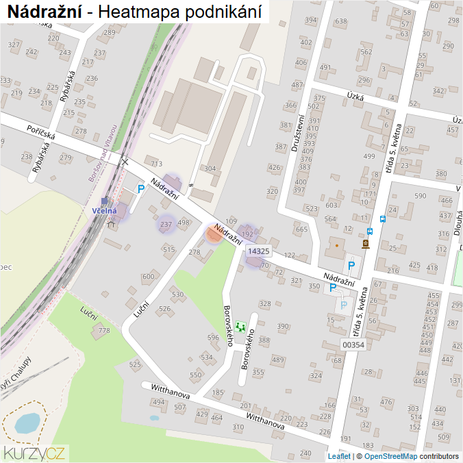 Mapa Nádražní - Firmy v ulici.