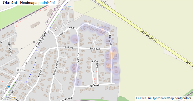 Okružní - mapa podnikání