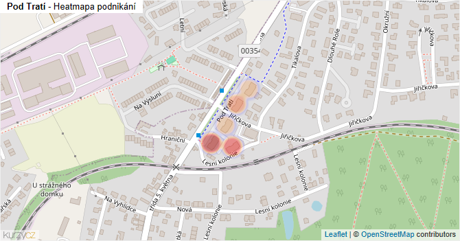 Pod Tratí - mapa podnikání