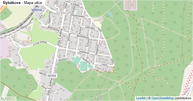 Rybákova - mapa ulice