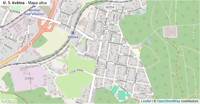 tř. 5. května - mapa ulice