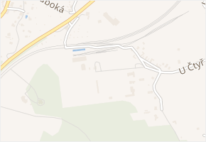 U Čtyř chalup v obci Včelná - mapa ulice