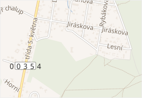 U Stadionu v obci Včelná - mapa ulice
