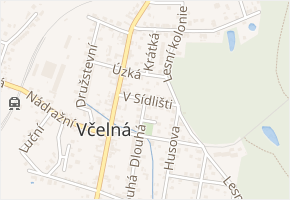 V Sídlišti v obci Včelná - mapa ulice
