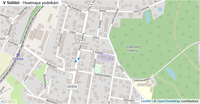 V Sídlišti - mapa podnikání