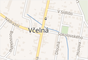 Včelná v obci Včelná - mapa části obce