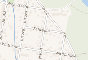 Zahradní v obci Včelná - mapa ulice