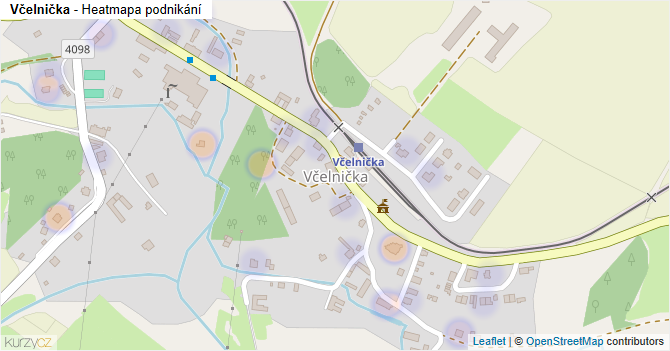 Včelnička - mapa podnikání