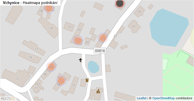 Vchynice - mapa podnikání