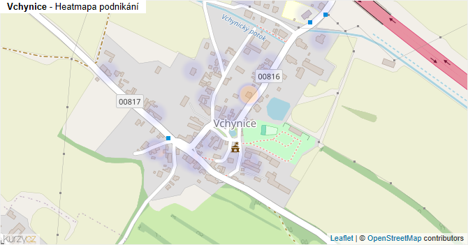 Vchynice - mapa podnikání