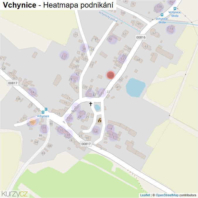Mapa Vchynice - Firmy v části obce.