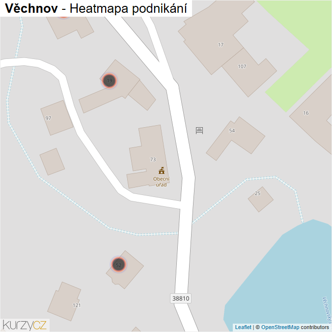 Mapa Věchnov - Firmy v obci.