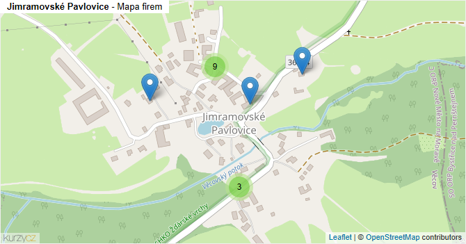 Jimramovské Pavlovice - mapa firem