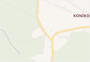 Koníkov v obci Věcov - mapa části obce