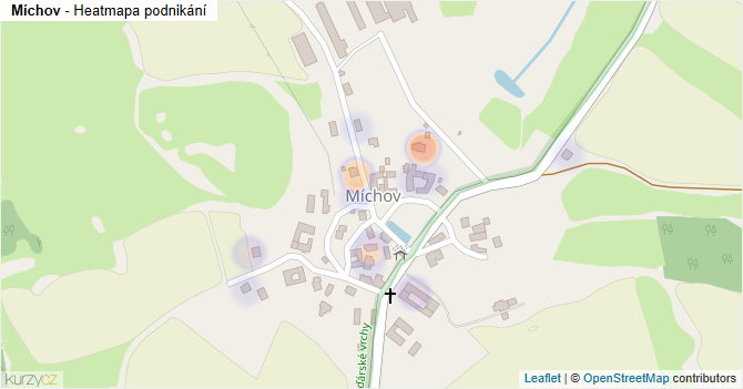 Míchov - mapa podnikání