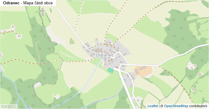 Odranec - mapa části obce
