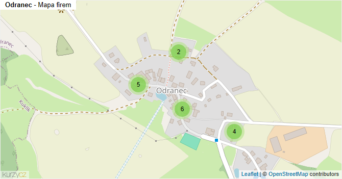 Odranec - mapa firem