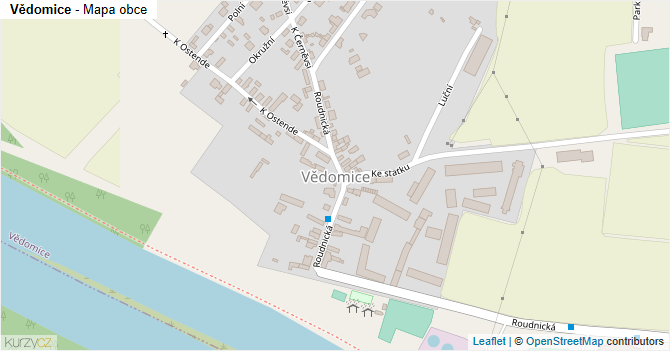Vědomice - mapa obce