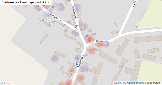 Vědomice - mapa podnikání