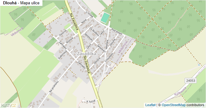 Dlouhá - mapa ulice
