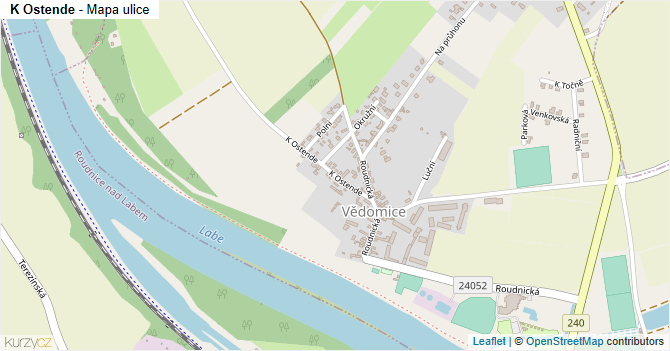 K Ostende - mapa ulice