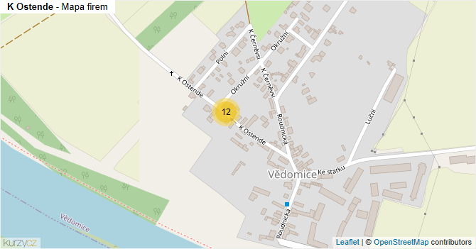 K Ostende - mapa firem