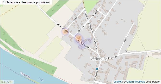 K Ostende - mapa podnikání