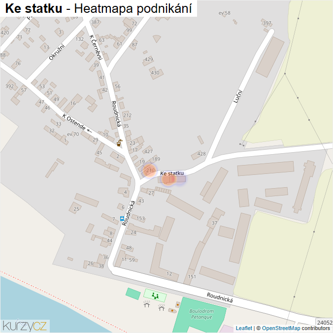 Mapa Ke statku - Firmy v ulici.