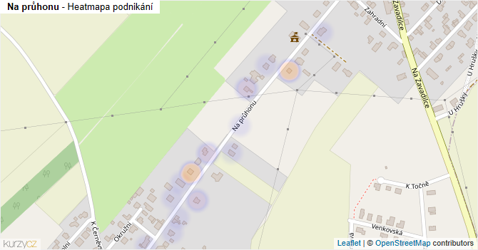 Na průhonu - mapa podnikání