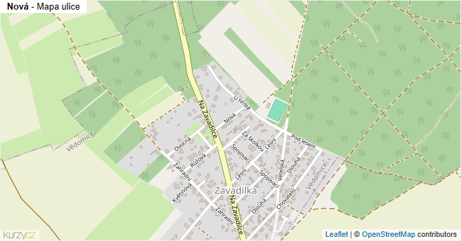 Nová - mapa ulice