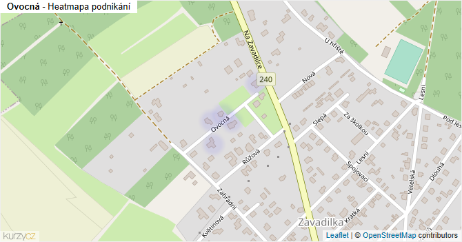 Ovocná - mapa podnikání