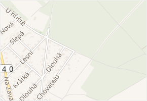 Pod lesem v obci Vědomice - mapa ulice