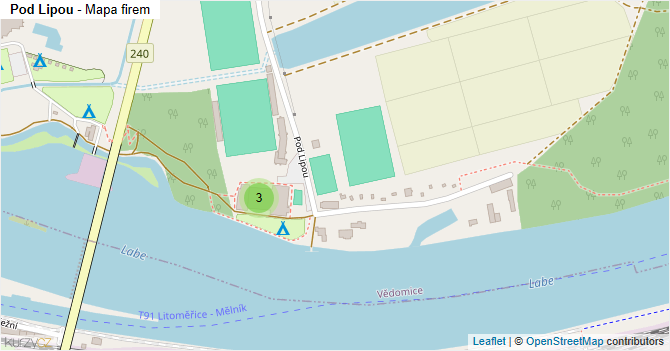 Pod Lipou - mapa firem