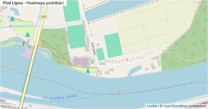 Pod Lipou - mapa podnikání